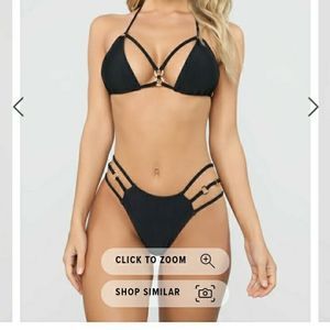 Black and gold swimsuit